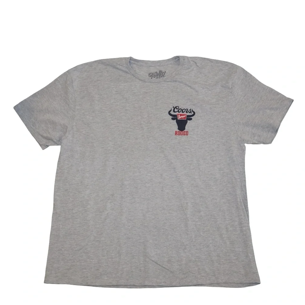Coors‎ Banquet Rodeo grey short sleeve Tshirt 2XL.